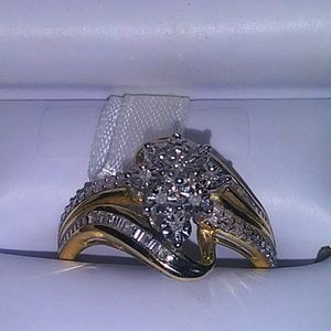 10k gold and diamond ring
